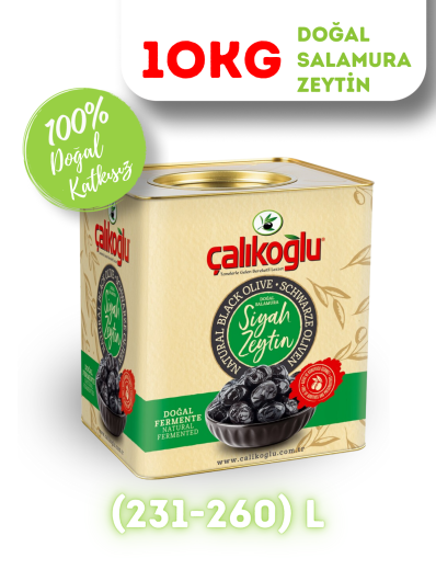 Çalıkoğlu Gemlik Özel Özel Salamura Siyah Zeytin 10 kg (231-260) L