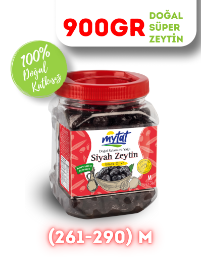 Mytat Gemlik Siyah Zeytin 900 gr (261-290) M